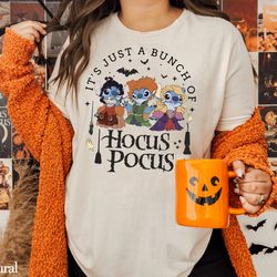 retro funny stitch cosplay pocus sanderson sisters shirt, halloween stitch shirt, disney witch movie shirt, disney hallo
