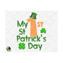 my first st patrick's day svg, st patrick's day svg, irish svg, shamrock svg, clover svg, lucky charm svg, cut file, cri