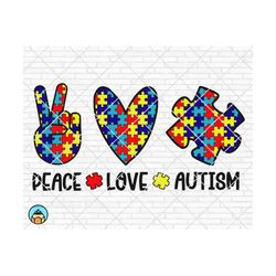 peace love autism svg, autism mom svg, autism heart svg, autism awareness, autism puzzle svg, autism svg, cut files, cri