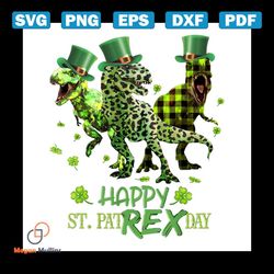 happy st.patrex day svg, st. patricks day svg, trex svg, dinosaur svg, patricks day svg, shamrocks svg, lucky leaf svg,