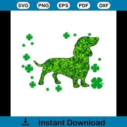 Just A Girl Who Loves Dachshunds Svg, St. Patricks Day Svg, Dachshunds Svg, Patricks Day Svg, Shamrocks Svg, Lucky Leaf