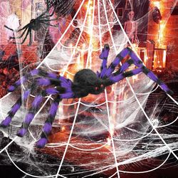 giant halloween spider scary hairy realistic prank
