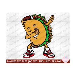 dabbing taco svg png dancing taco svg png clipart