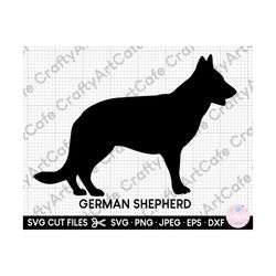 german shepherd silhouette svg cut file