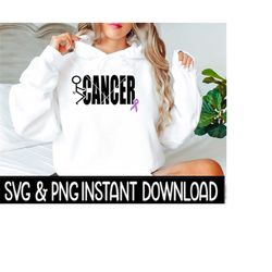 fck cancer ribbon, cancer lavender ribbon png, wine glass svg, instant download, cricut cut files, silhouette cut files,