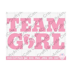 team girl gender reveal svg