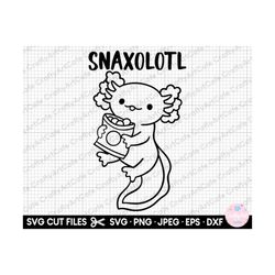 axolotl svg png snaxolotl svg png foodie svg png cricut cut file