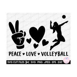 volleyball svg volleyball png for cricut peace love volleyball