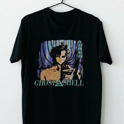 ghost in the shell t shirt men black anime comic japan manga 90&8217s size s-5xl