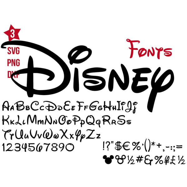 Matthew Using Disney Lettering Mickey Alphabet SVG, Disney Font SVG, Letters SVG - Inspire Uplift