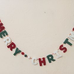 Nepalese Hand-Felted Christmas Hanging Garland