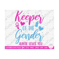 keeper of the gender svg for shirts cut file gender reveal party svg