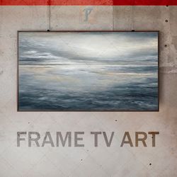 Samsung Frame TV Art Digital Download, Frame TV Art Abstract Decor, Artistic Interiors, Abstract Seascape, gray tones