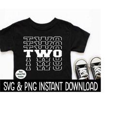 two birthday svg, 2nd birthday png birthday svg files, tee shirt svg instant download, cricut cut file, silhouette cut f