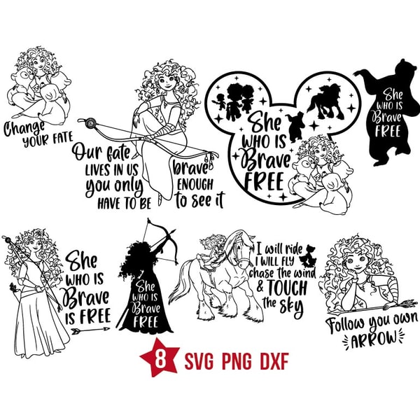 Disney Brave Quotes Svg, Merida Svg, Disney Princess Svg, Pr - Inspire ...