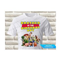 toy story brother of the birthday boy iron on transfer toy story iron on transfer toy story birthday shirt iron on trans