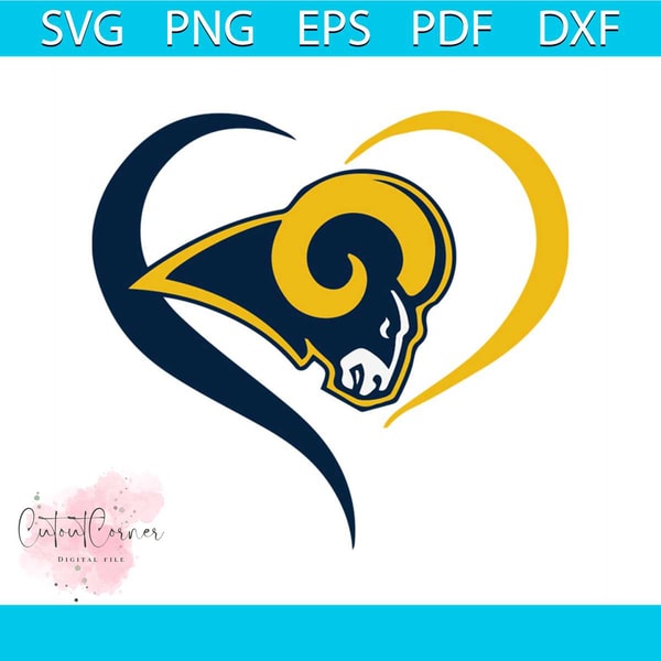 Los Angles Rams Heart svg - Inspire Uplift