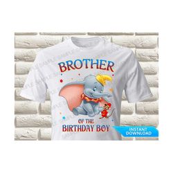 dumbo brother of the birthday boy iron on transfer, dumbo iron on transfer, dumbo birthday shirt iron on transfer, dumbo