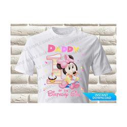 baby minnie mouse daddy of the first birthday girl iron on transfer baby minnie mouse iron on transfer baby minnie mouse