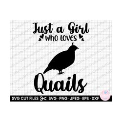 quail svg png just a girl who loves quails