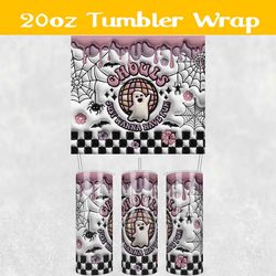 3d inflated ghouls just wanna have fun tumbler wrap png, halloween 3d tumbler wrap, ghost spooky tumbler png