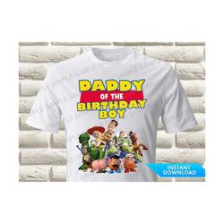 toy story daddy of the birthday boy iron on transfer, toy story iron on transfer toy story birthday shirt iron on transf