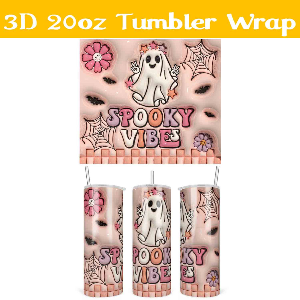 3d Retro Ghost Spooky Vibes Tumbler Wrap.jpg