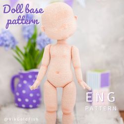 Crochet Body Doll Pattern, Crochet Doll Base Pattern, Amigurumi Doll Pattern, Crochet Toy Patterns