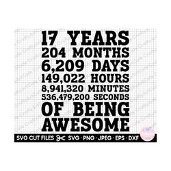 17th birthday svg 17 years old svg 17th birthday png