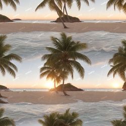 Sunset Beach 42 Pattern Tileable Repeating Pattern