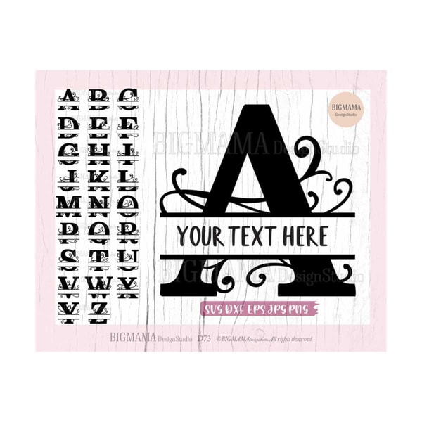 Split Letters A-Z SVG,Monogram,Wedding,Alphabet,Letter,Bundl | Inspire ...