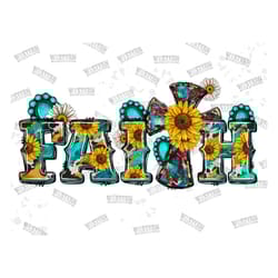 faith with cross png,digital download,western cross png, western faith png,sublimation design, sunflower cross png,faith