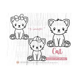 Cat SVG file,Bundle,Shirt,Baby Shower,Pet,Boy,Girl,Kid,svg files for Cricut,Birthday,Kitten,Animal,Silhouette,Instant do