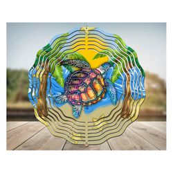 summer turtle wind spinner png,sea turtle wind spinner,animal wind spinner,western wind spinner,sublimation design,digit