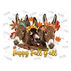 happy fall donkeys pig png sublimation design, fall png, fall vibes png, pumpkin png, donkeys png, pig png, western donk