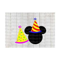 SVG File for Birthday Hat Mickey