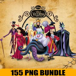 155 villains bundle png, villains clipart, disney bundle svg, villains png, disney svg, trending svg, digital download