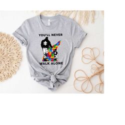 you'll never walk alone shirt, autism shirt, autism dad shirt, autism awareness, proud dad shirt, autism puzzle shirt, a