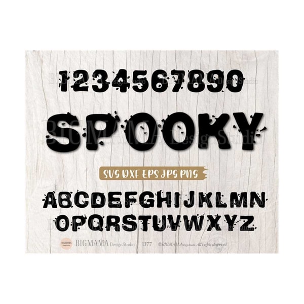 Spooky Alphabet SVG,Numbers,Letters,Bundle,Birthday,PNG,Hall - Inspire ...
