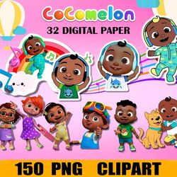 150 cocomelon birthday family bundle png, cocomelon png, cocomelon png, birthday family logo, digital download-1