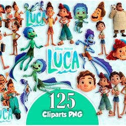 125 luca svg, luca vector, luca logo, luca bundle, luca clipart, luca birthday, luca silhouette, luca printfile, cartoon