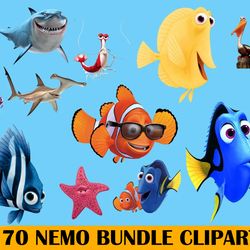 170 Nemo Dory Clipart Svg, Bundle Layered Svg, Nemo Layered Svg, Nemo Svg, Dory Svg, Finding Nemo Svg, Digital Download