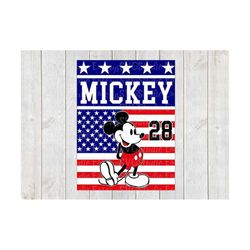 svg png dxf pdf file for patriotic mickey 4th of july
