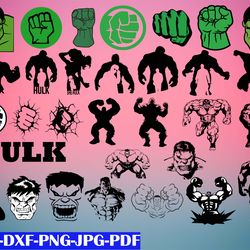 hulk svg, bundle superhero marvel svg, png, dxf, pdf, jpg,...