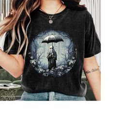 Halloween Shirt, Floral Ghost In The Forest Shirt, Funny Halloween Tee, Scary Halloween Costumes, Pumpkin Halloween Shir