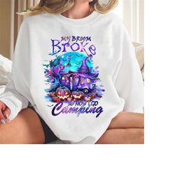halloween sweatshirt, witch camping sweatshirt, funny halloween tee, scary halloween costumes, pumpkin halloween shirts,