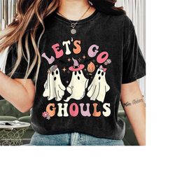 halloween shirt, let's go ghouls shirt, funny halloween tee, scary halloween costumes, pumpkin halloween shirts, hallowe