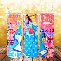 princess louis vuitton tumbler 20oz skinny png, lv tumbler png, fashion 20oz skinny tumbler, instant download
