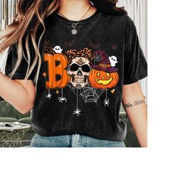 Halloween Shirt, Boo Skull Pumpkin Ghost Shirt, Funny Halloween Tee, Scary Halloween Costumes, Pumpkin Halloween Shirts,