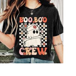 halloween shirt, boo boo crew nurse ghost paramedic, funny halloween tee, scary halloween costumes, pumpkin halloween sh